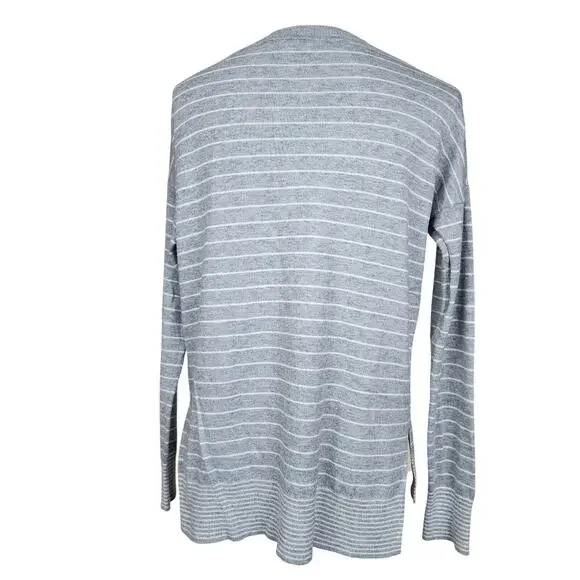 Grey Gray Striped Small Gap Sweater - Picture 2 of 5